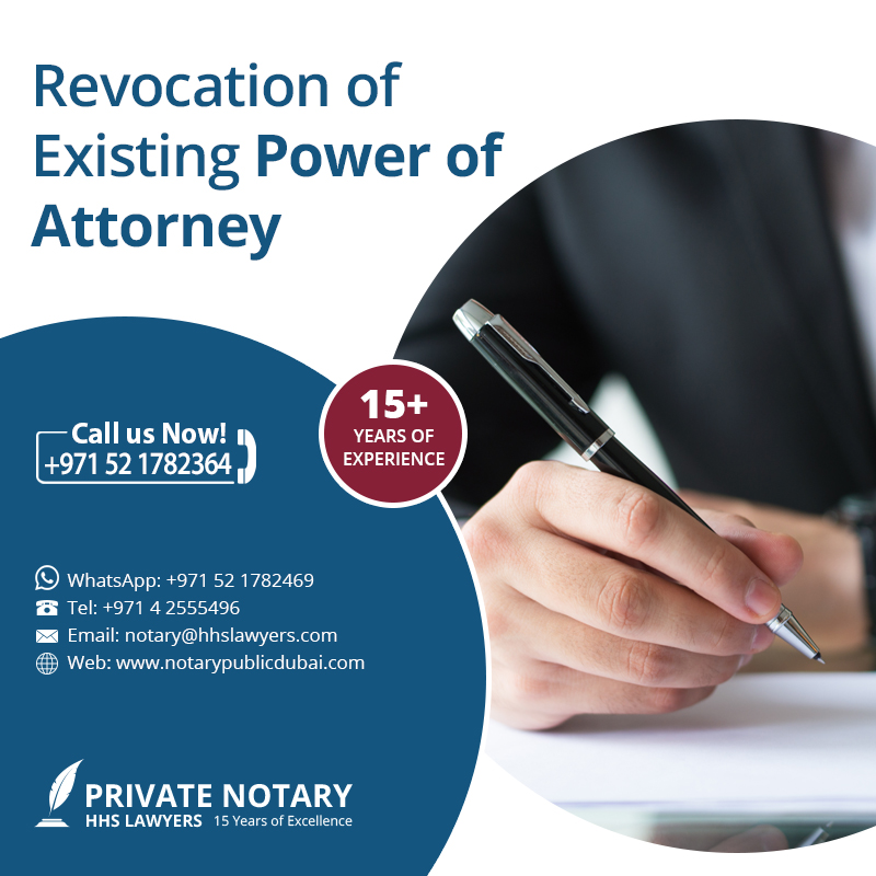 Revocation Of Power of Attorney in Dubai, UAE