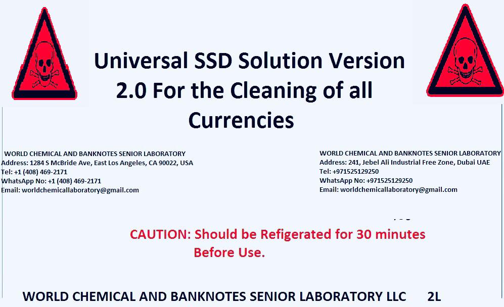 SSD Solution Chemical And Activation Powder For Cleaning Black Banknotes