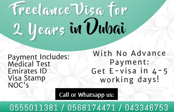 Free lance visa in Dubai for 2 years
