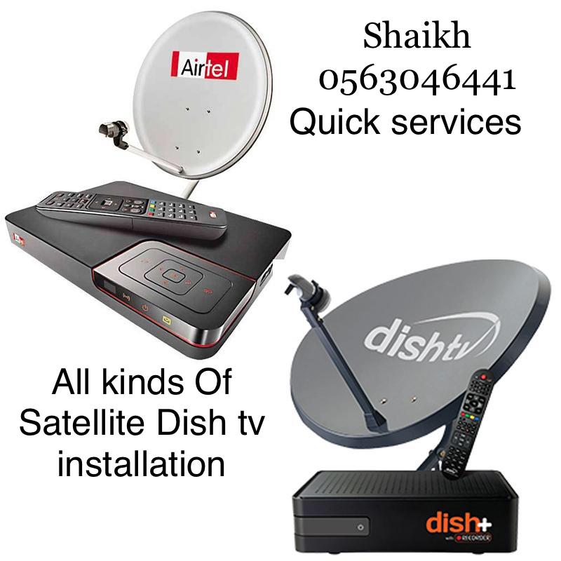 Satellite Iptv Airtel Dish tv Services 0563046441 Installation In Dubai