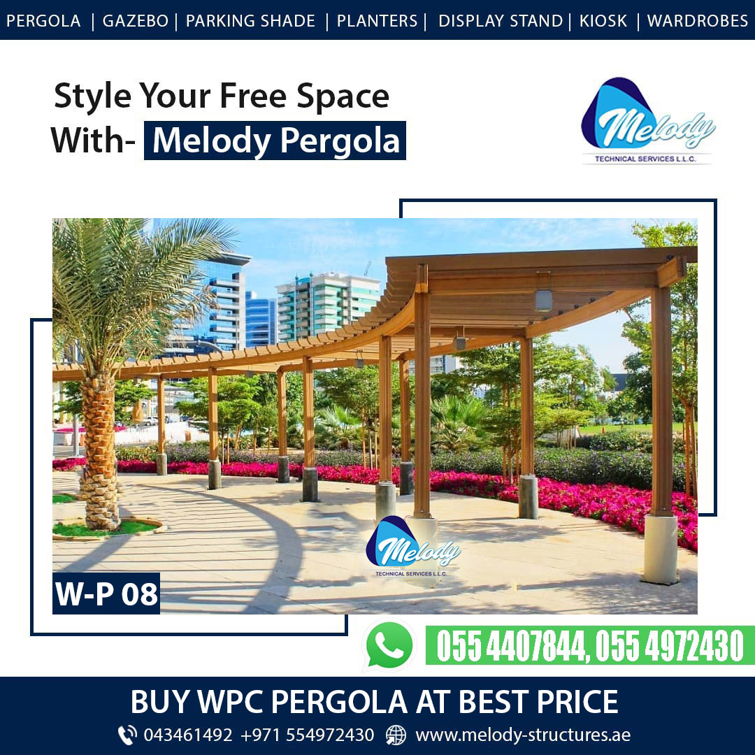 Creative pergola in Dubai | WPC / Aluminium Pergola Suppliers in Dubai UAE