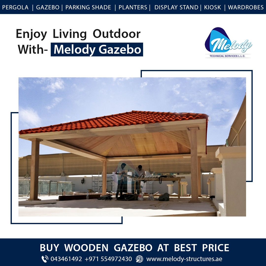 Wooden Gazebo Suppliers in Dubai | Gable Gazebo in Dubai | Covered Gazebo
