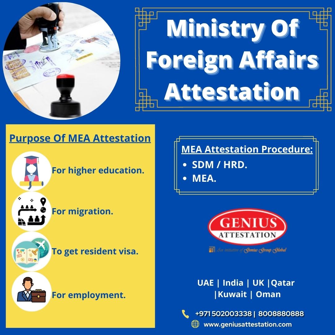 Ministry of Foreign Affairs attestation services in UAE